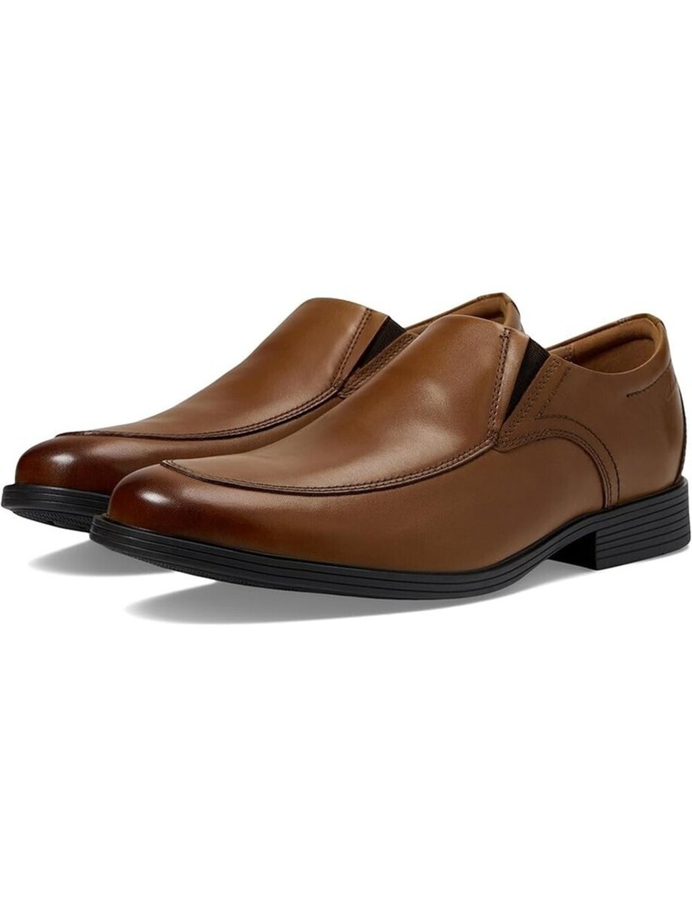Clarks Whiddon Loafers Leather Slip on Tan Comfort Dress Shoe Men's 7 $105 MSRP